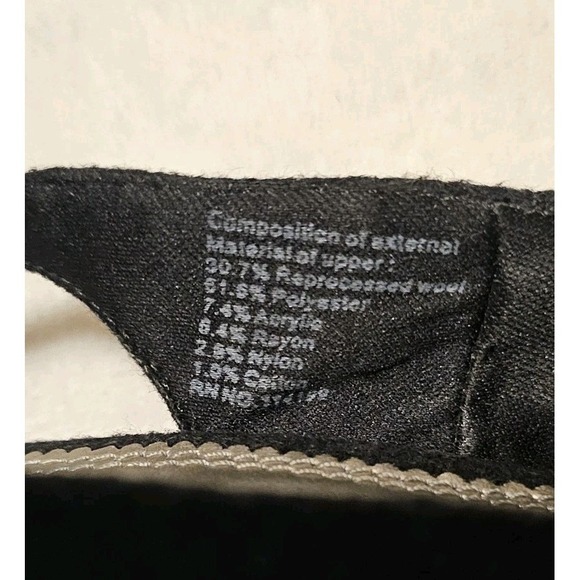 Dexter Black Wool Slingback Heels Decorative Flower On Toe Women's Size 7.5 - Picture 9 of 11